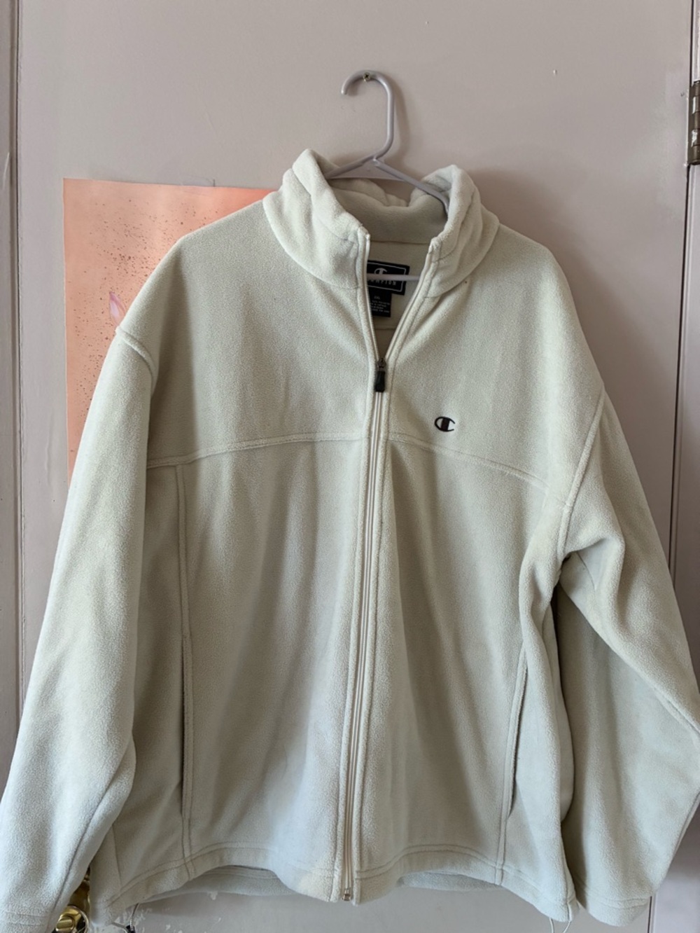 Champion Cream Full-Zip Sherpa Jacket